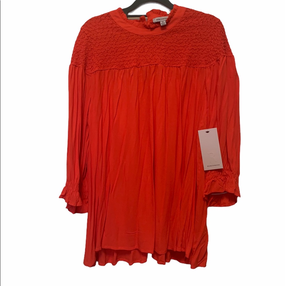 NWT Red peasant shirt